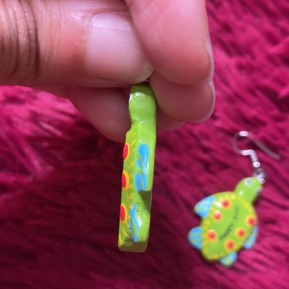 Puerto Rico artisanal turtle earrings 🐢 🌺 🇵🇷 - Picture 13 of 17